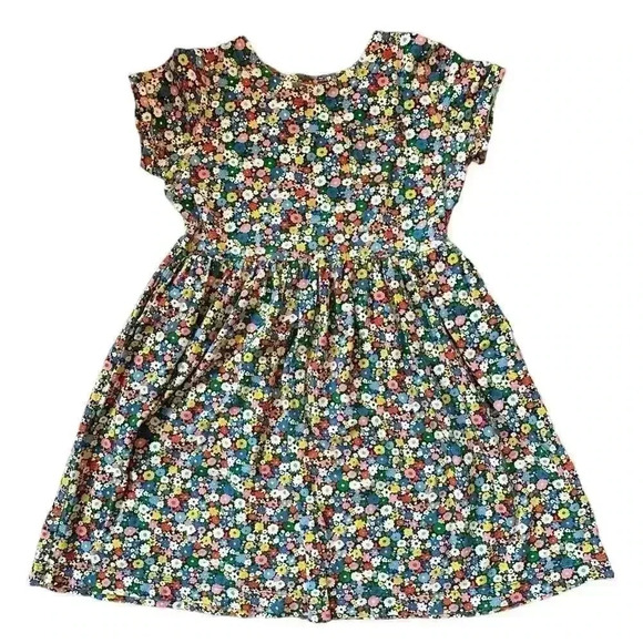 Girls Mini Boden Blue Floral Fun Liberty Print Jersey Short Sleeve Dress 11-12Y - Picture 1 of 2
